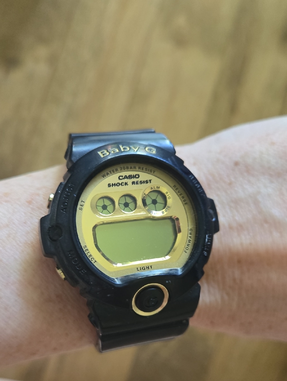 Casio Baby-G Black and Gold Digital Watch